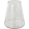 8.5" Clear Glass Wide Cone Shaped Decorative Vase